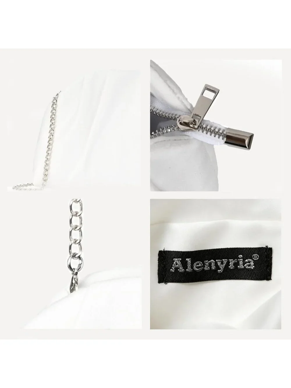 Women's White Pleated Satin Clutch Purse Formal Evening Wedding Bag
